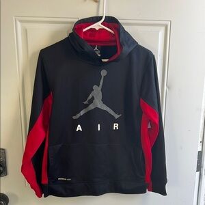 Nike Air Jordan Black and Red Hoodie